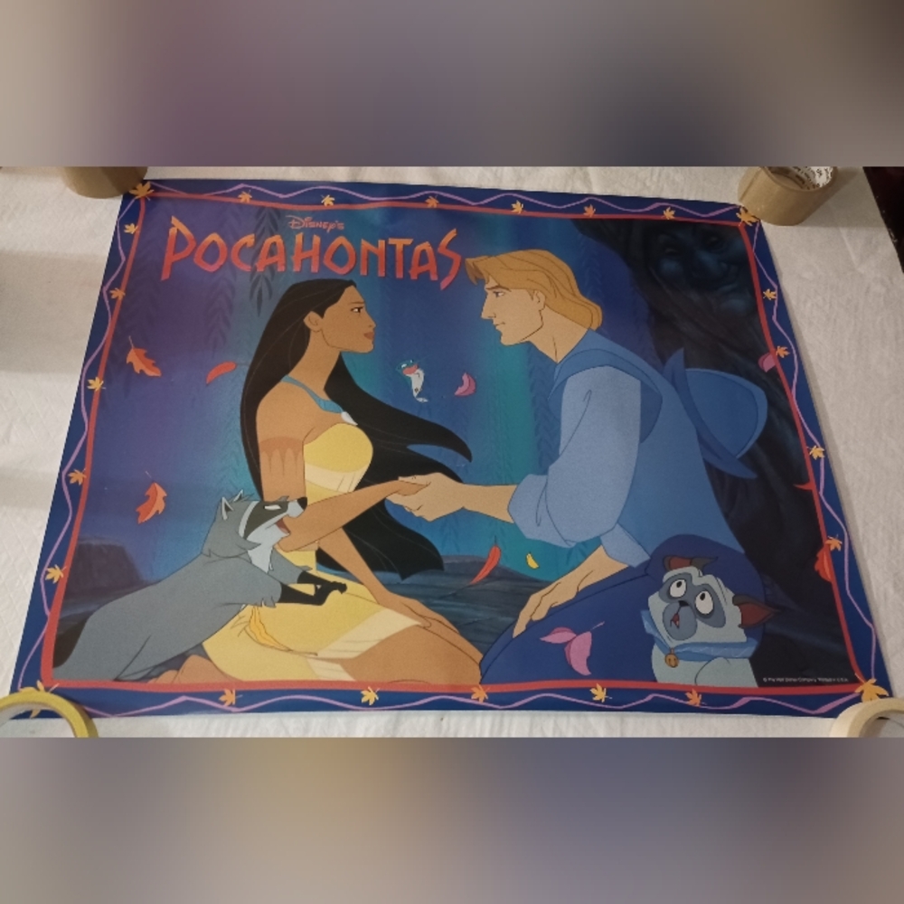 28" x 22" EUC 90s Pocahontas poster